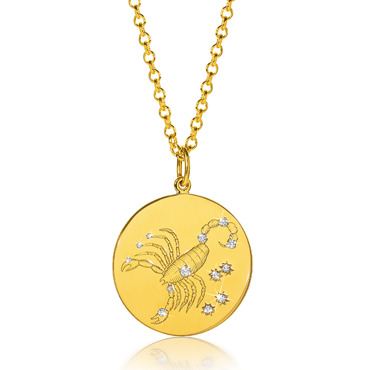 Verdura-Jewelry-Zodiac-Pendant-Necklace-Scorpio-Gold-Diamond