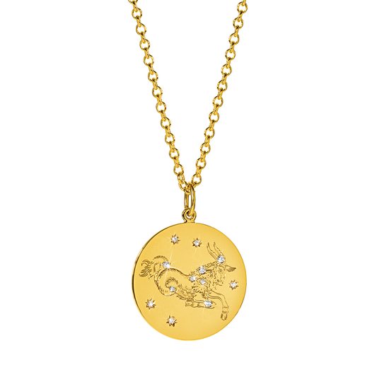 Verdura Capricorn Zodiac Pendant Necklace