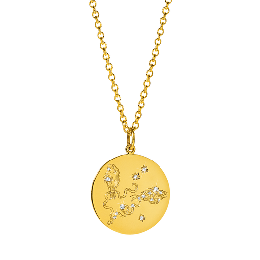 Verdura Pisces Zodiac Pendant Necklace
