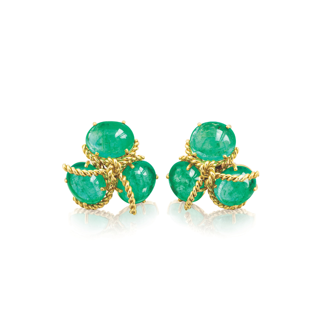 Rope Knot Earclips in Emerald – Verdura