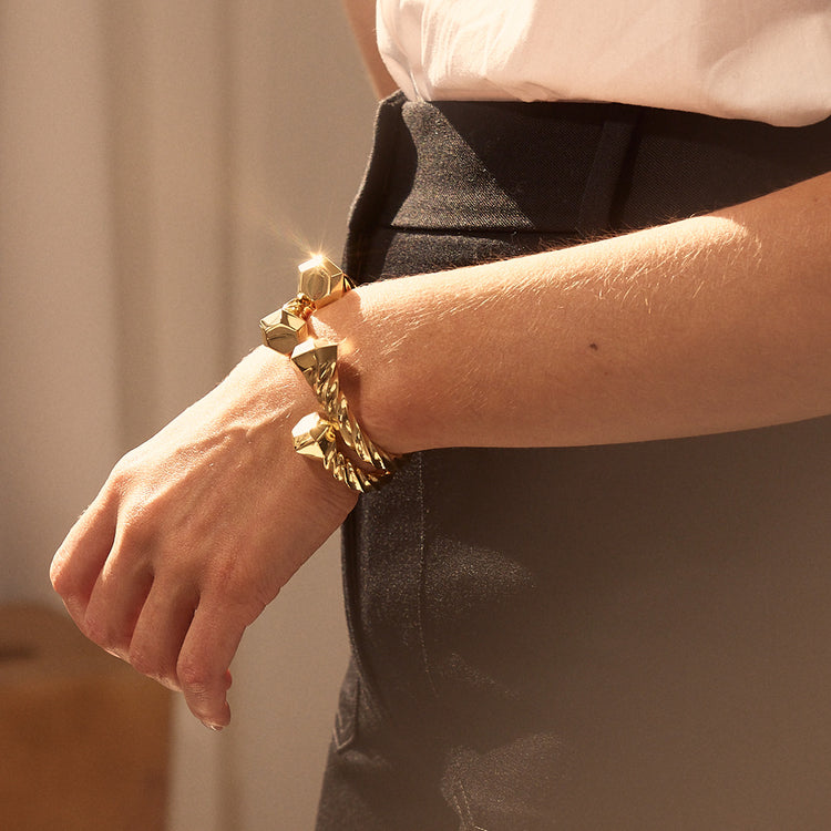 fleuron bangle on model