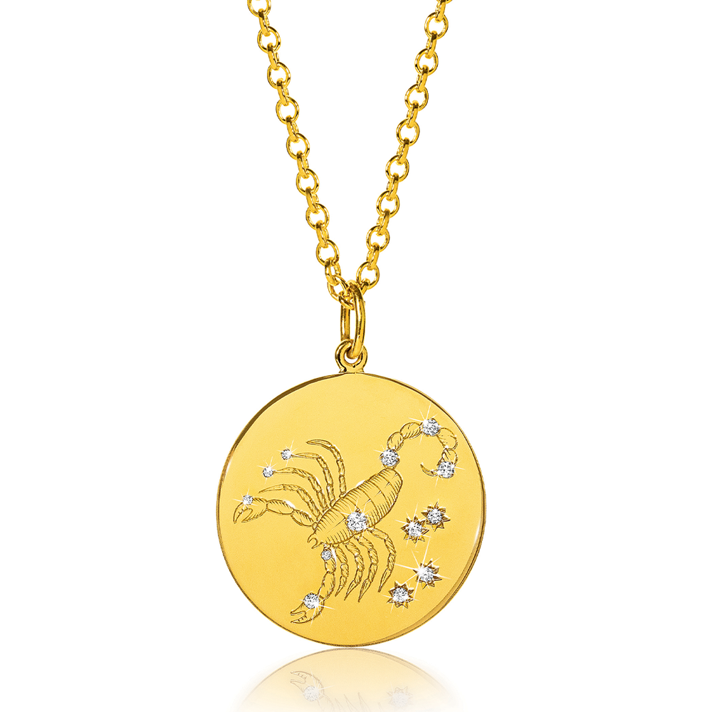 Verdura-Jewelry-Zodiac-Pendant-Necklace-Scorpio-Gold-Diamond