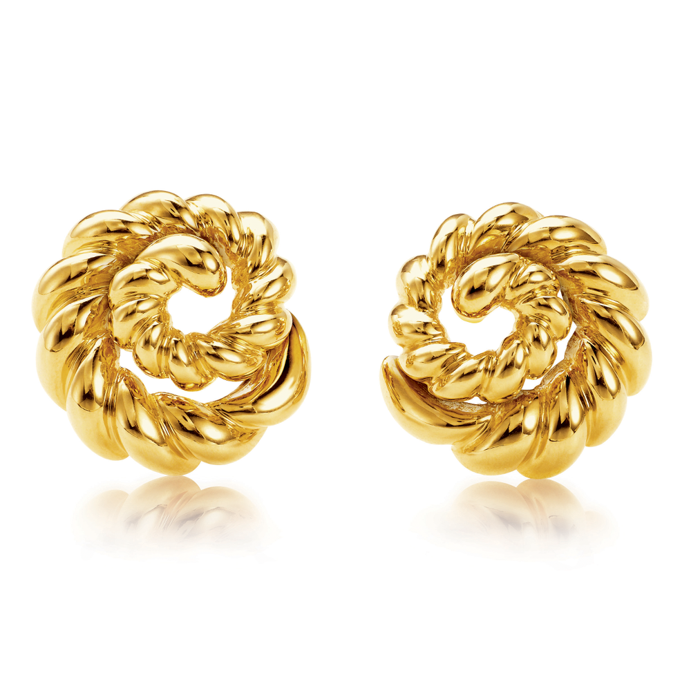 Spiral Earclips in gold