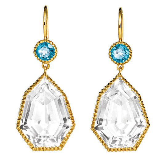 Byzantine Drop Earrings topaz