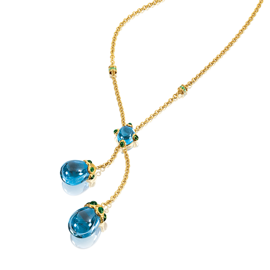 Verdura Candy Lariat_Blue Topaz-Chrome Tourmaline