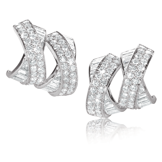 Double X Earclips_Diamond