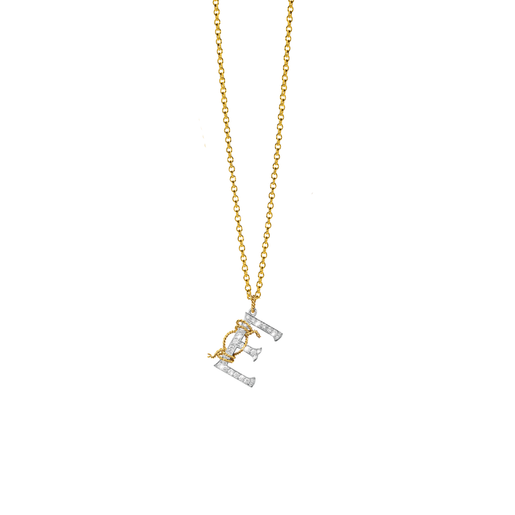 "Small Caps" Initial Pendant Necklace