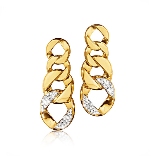 Curb-Link Pendant Earclips