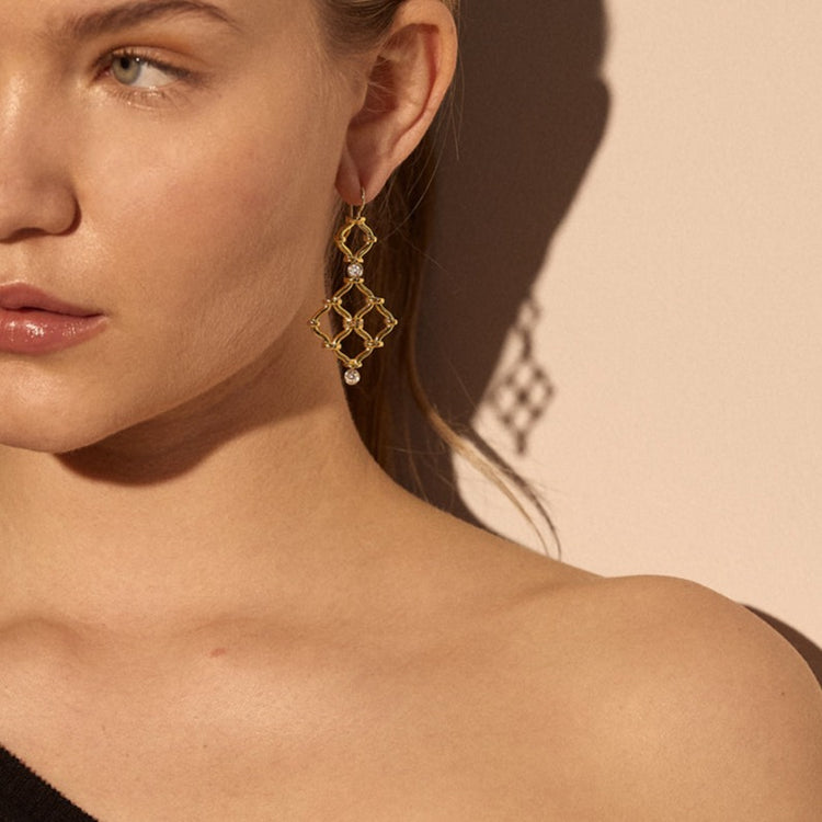 Kensington Earrings on model