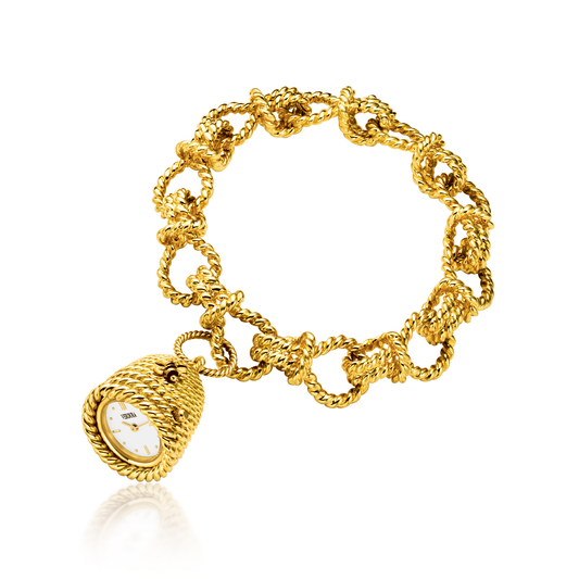 Verdura Beehive Pendant Watch in Gold