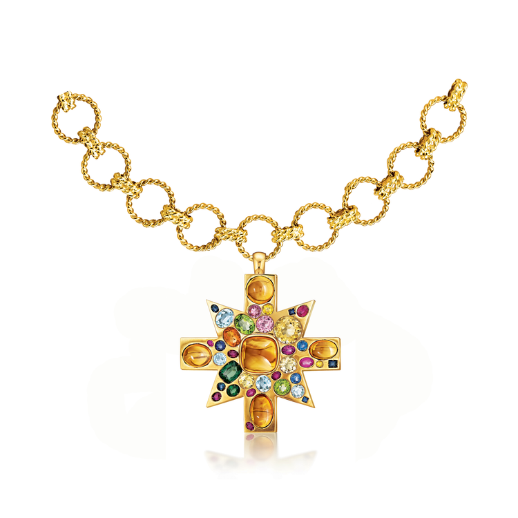 Verdura Byzantine Ravenna Brooch on a Chain