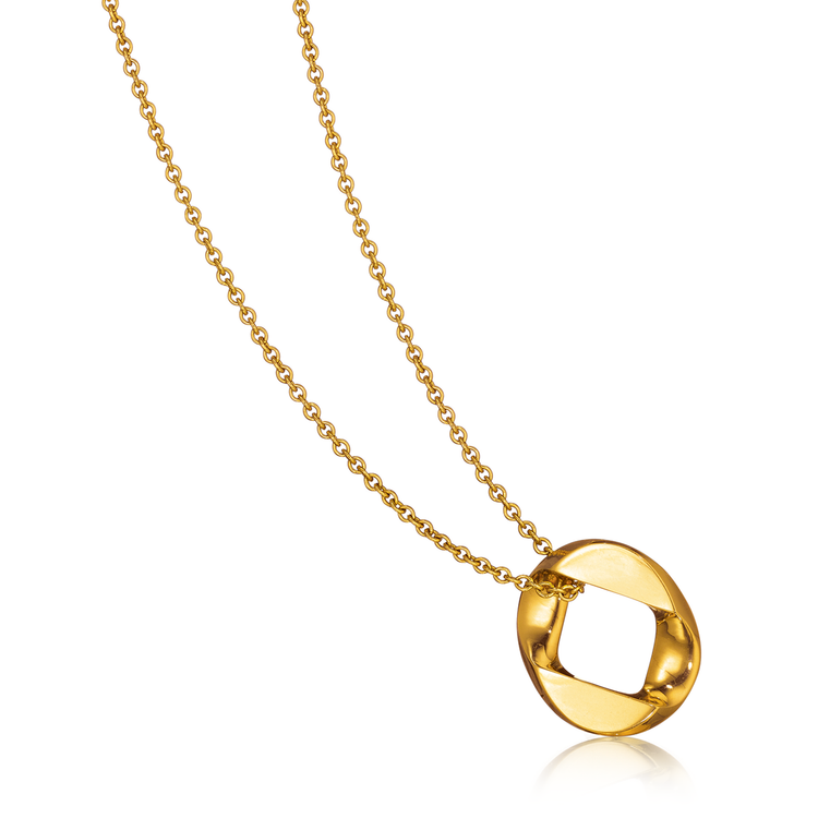 Verdura Curb-Link Pendant Necklace in Gold