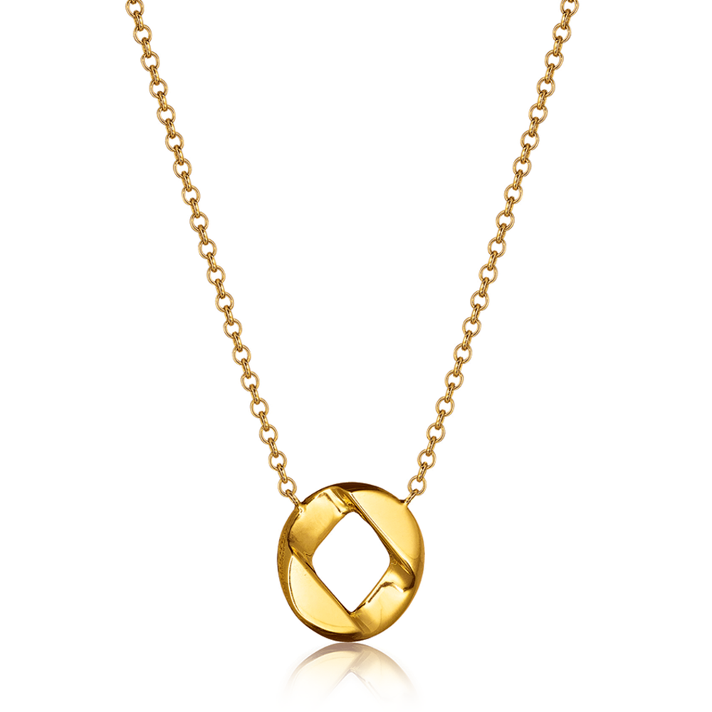 Verdura Curb-Link Piccolo Pendant Necklace in Gold