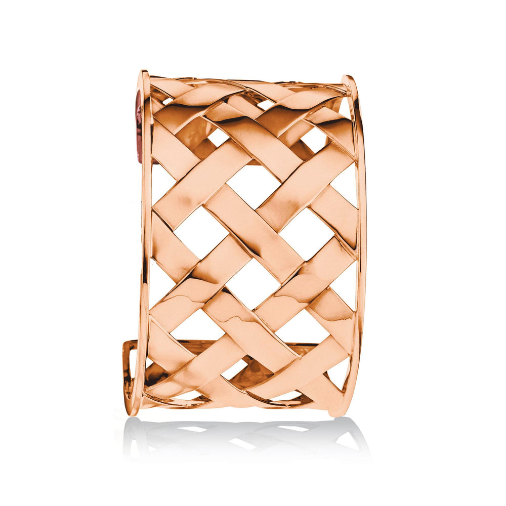 Criss Cross Cuff in Rose Gold