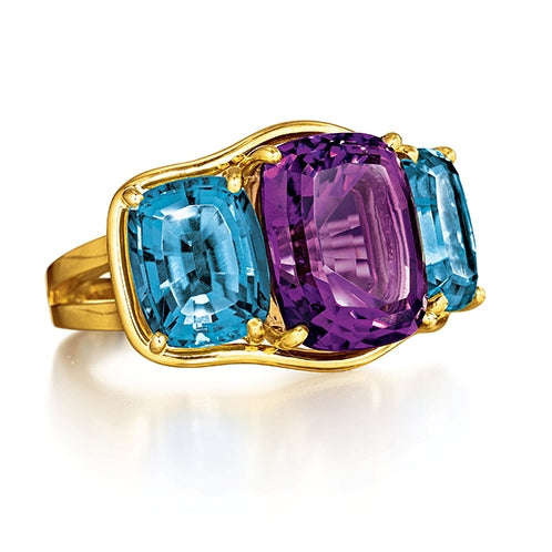 Verdura-Jewelry-Three-Stone-Ring-Amethsyt-French-Blue-Topaz-Gold