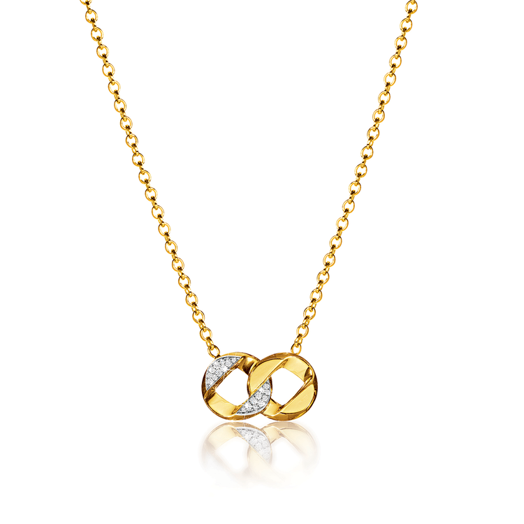 Love Link necklace in diamond and gold