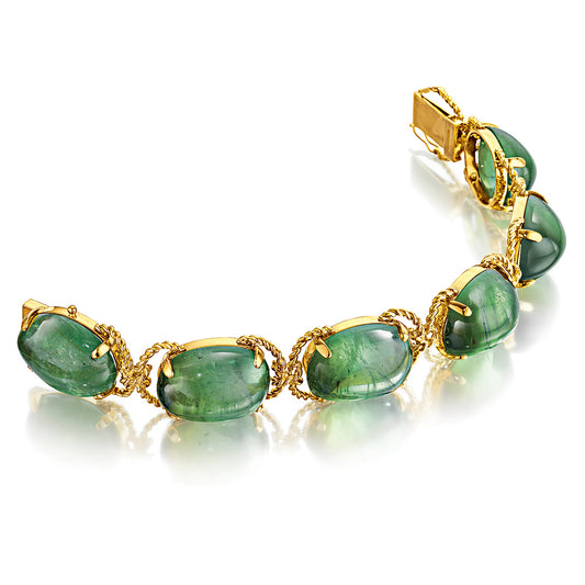 Verdura-Pebble-Bracelet-Green-Tourmaline