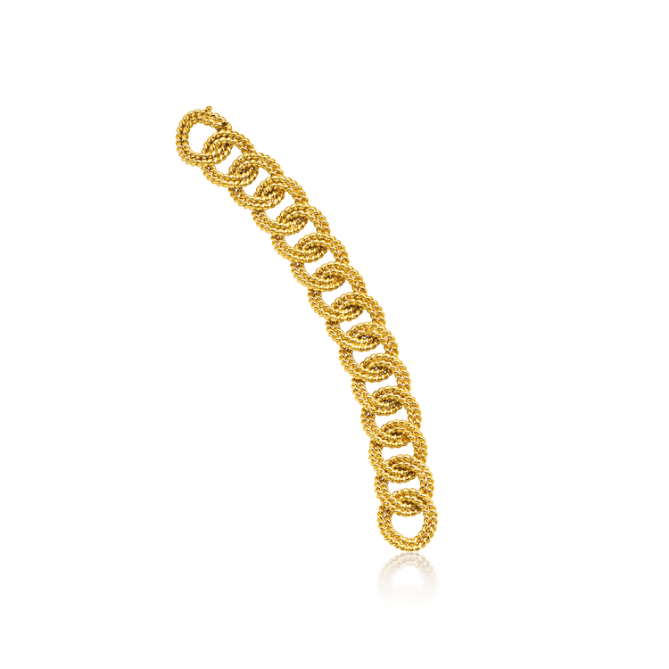 Verdura Rope Link Bracelet in Gold