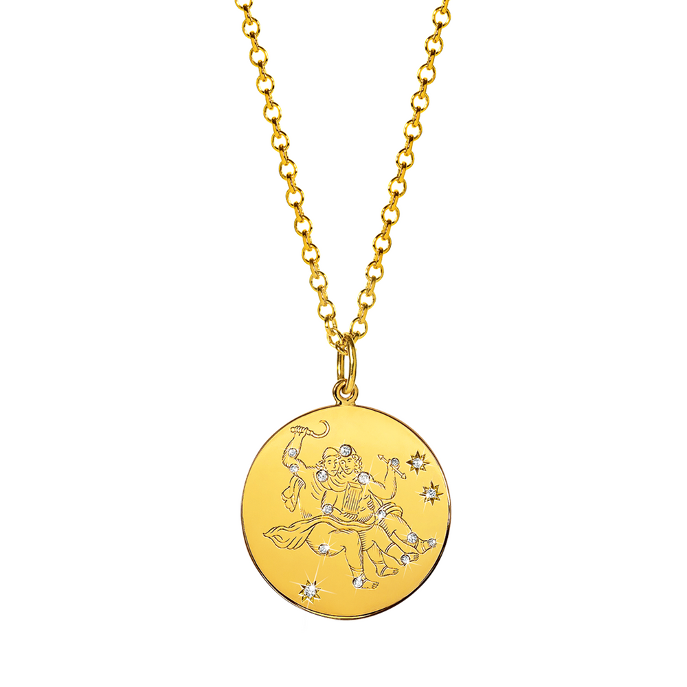 Verdura Gemini Zodiac Pendant Necklace