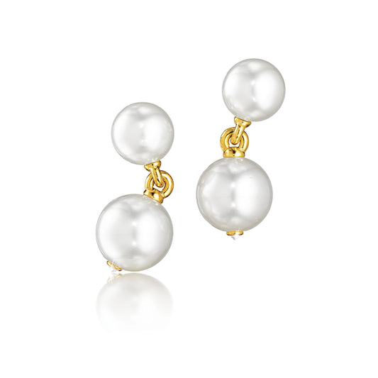 Verdura South Sea Pearl Drop earclips