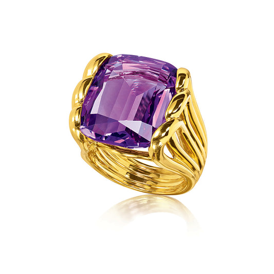 Verdura whisk ring in amethyst