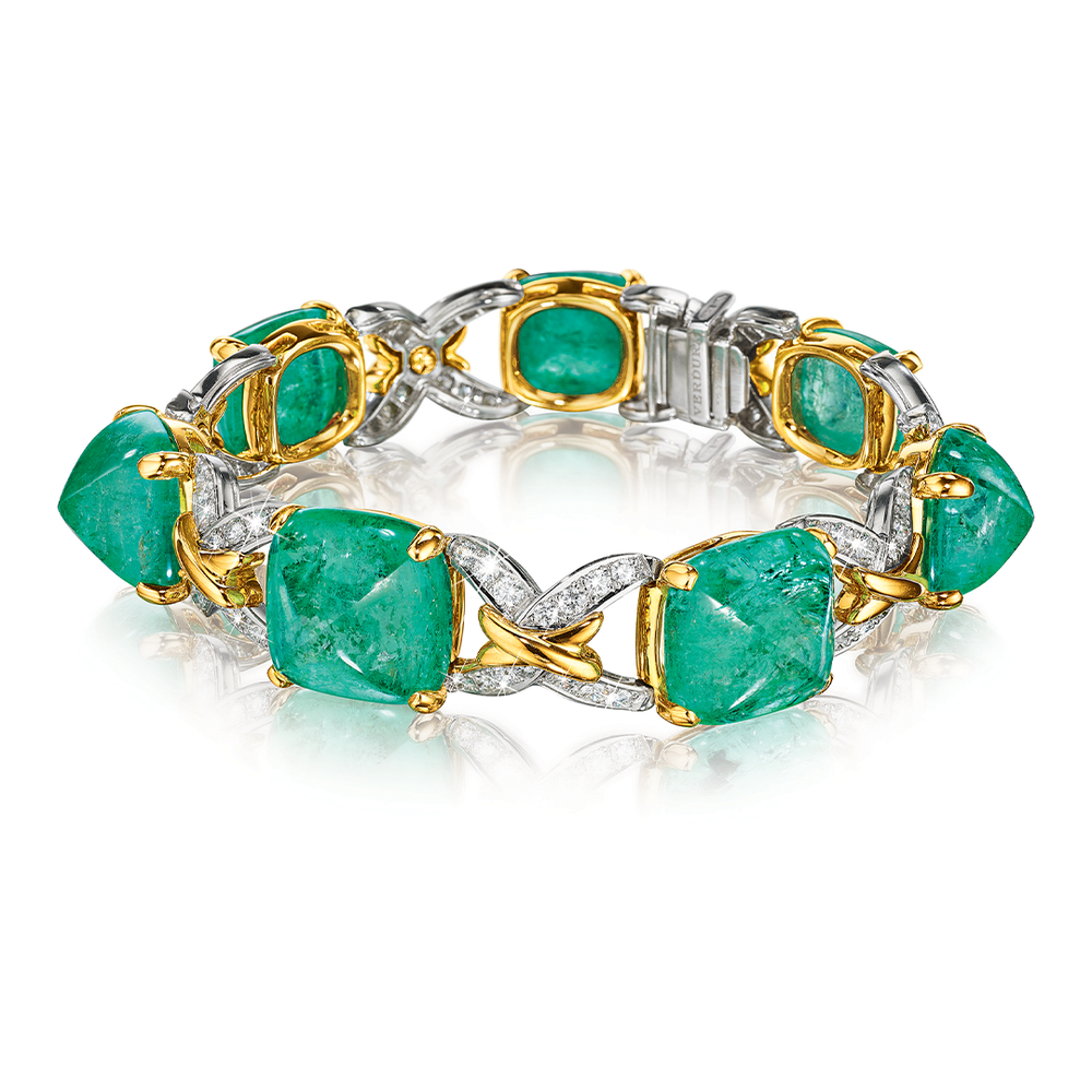 X Bracelet_Emerald-Diamond_