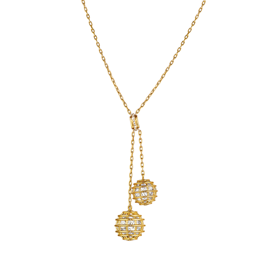 Caged Lariat Necklace