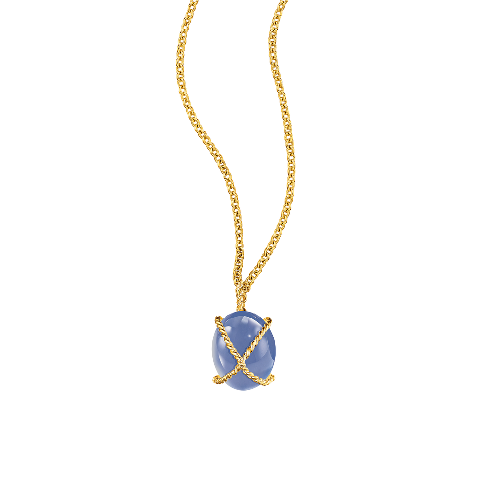 Wrapped Pebble Pendant
