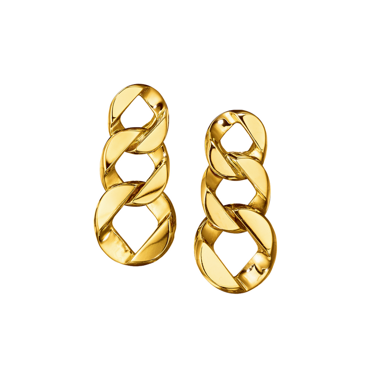 Curb-Link Piccolo Pendant Earclips