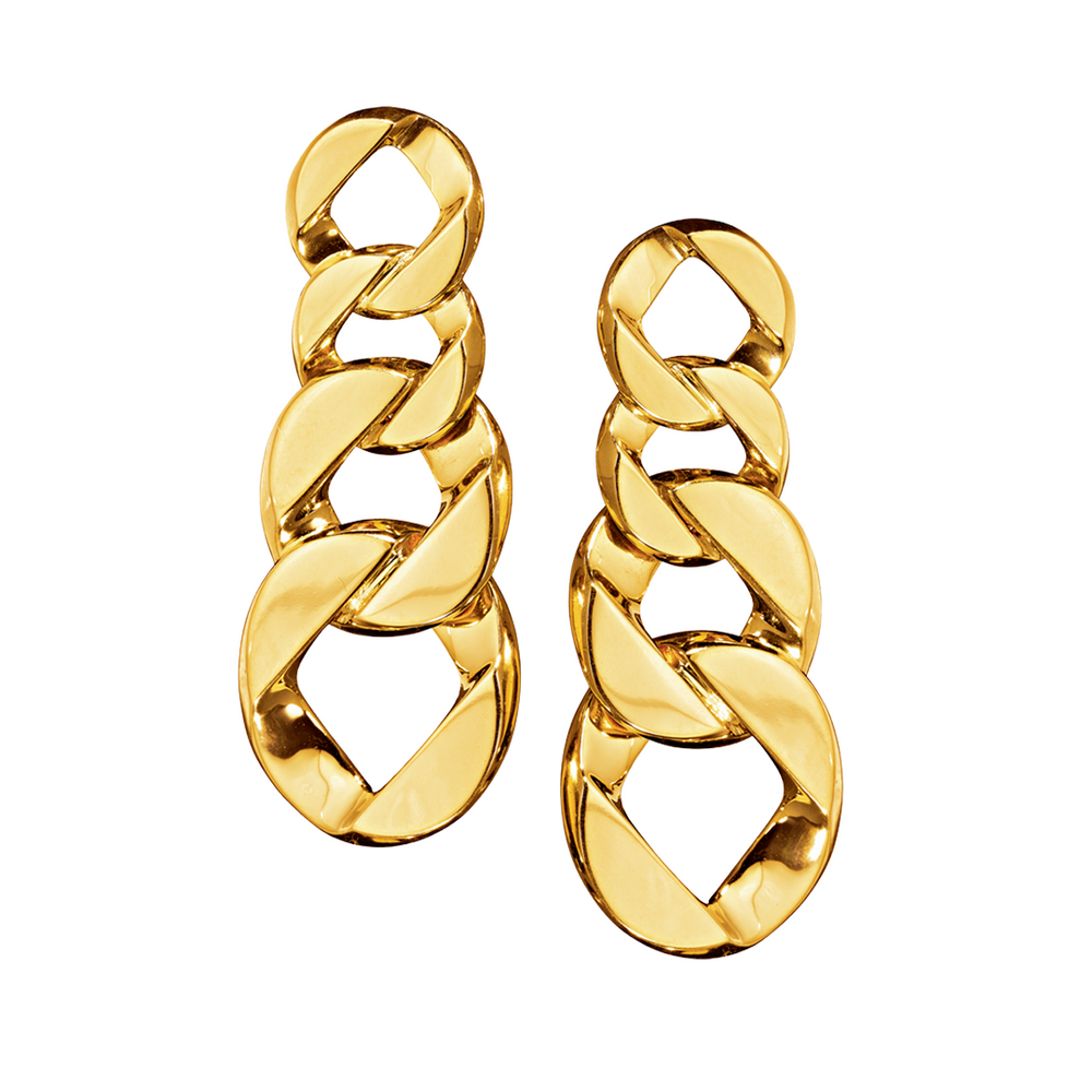 Curb-Link Pendant Earclips