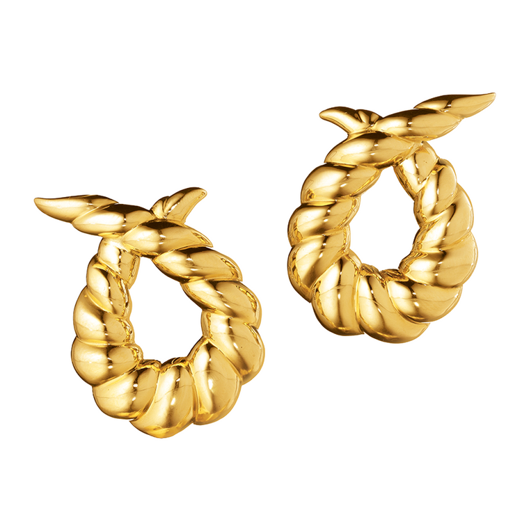 Twisted Horn Earclips