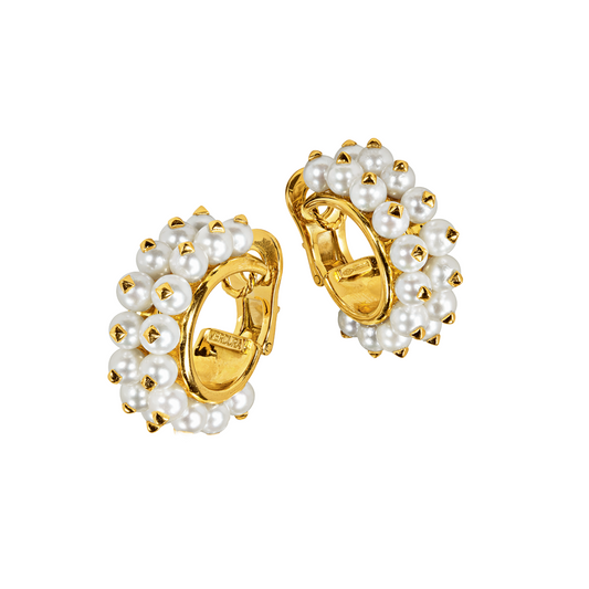 Beaded Hoop Earclips