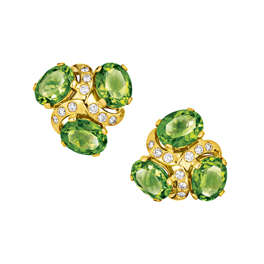 Three Stone Earclips