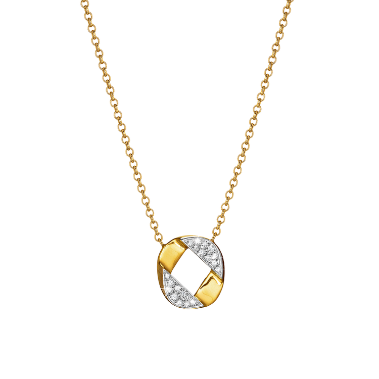 Curb-Link Piccolo Necklace in Diamond