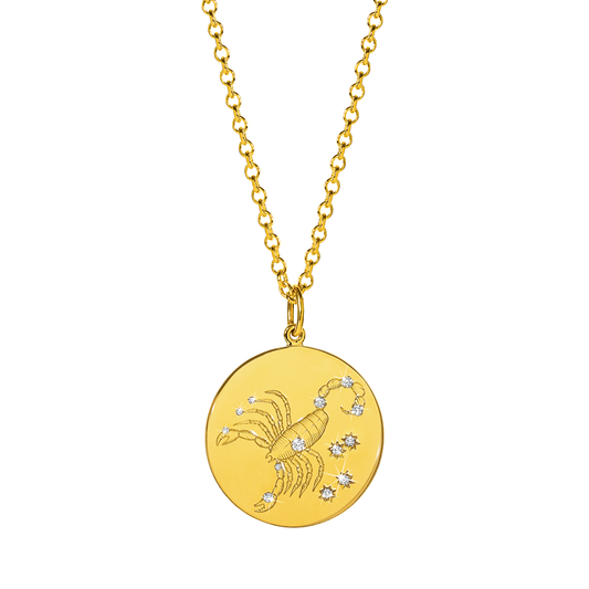 Zodiac Pendant Necklace - Scorpio