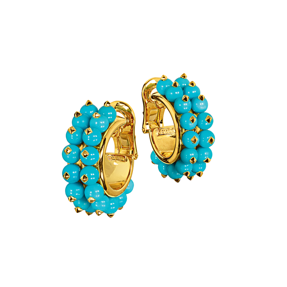 Beaded Hoop Earclips