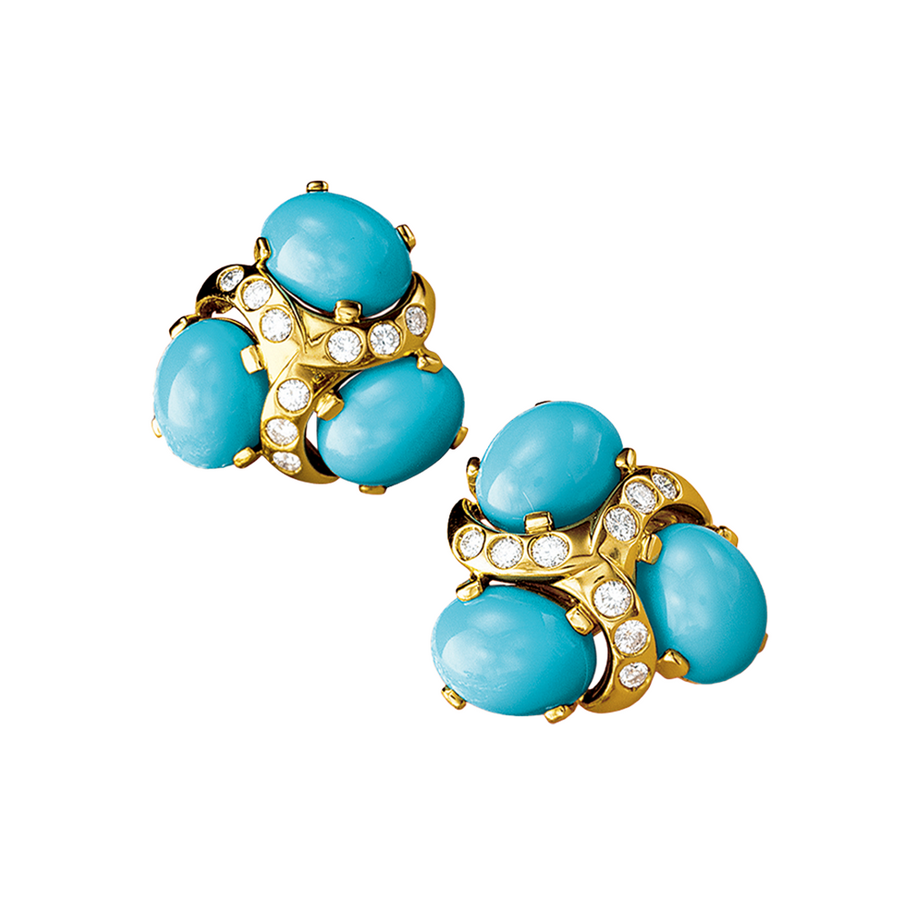 Three Stone Earclips