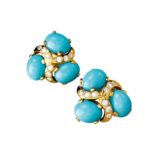 Three Stone Earclips