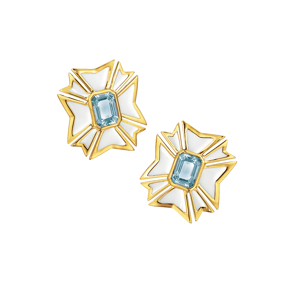 Maltese Cross Earclips