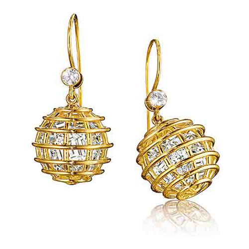 Verdura Caged Drop Earrings