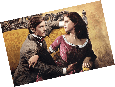 Movie still of Burt Lancaster and Claudia Cardinale from The Leopard