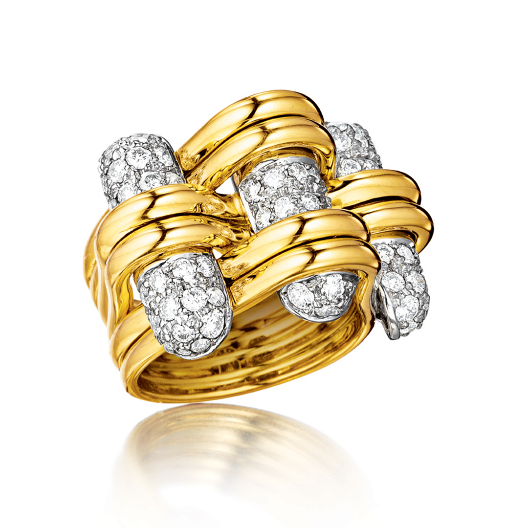 Trio ring in gold and diamond