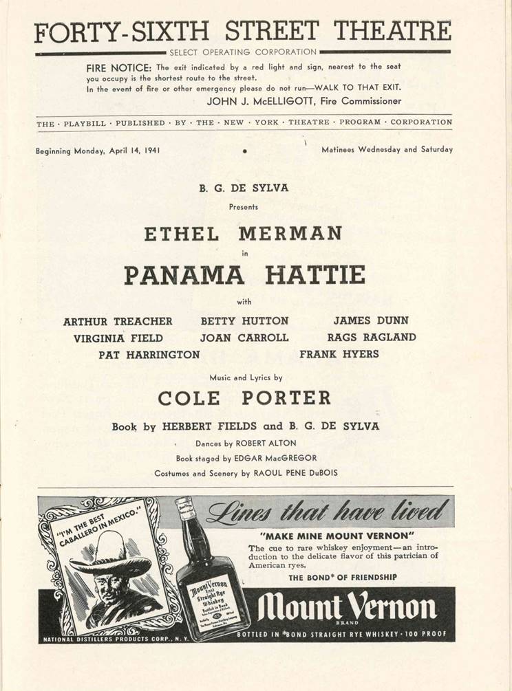 Inside Panama Hattie Playbill