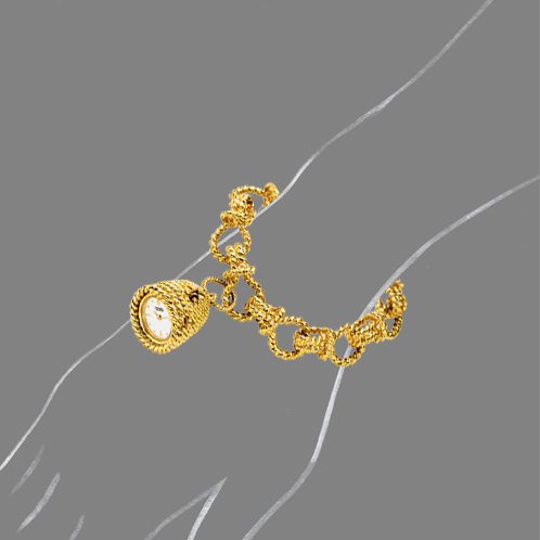 Verdura-Jewelry-Beehive-Pendant-Watch-Gold-Scale-Rendering