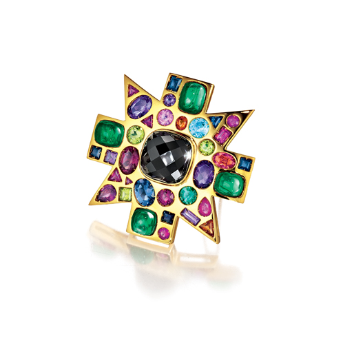 Verdura-Jewelry-Byzantine-Brooch-Spinel-Emerald
