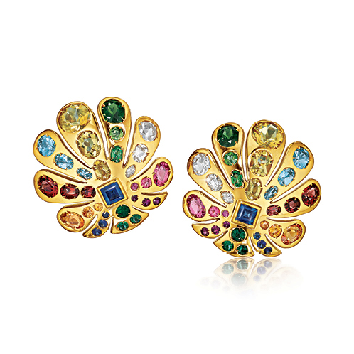 Verdura-Jewelry-Byzantine-Peacock-Earclips-Gold