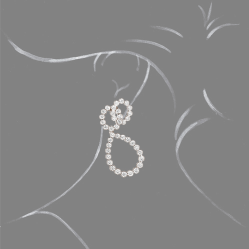 Verdura-Jewelry-Looped-Earclips-Platinum-Diamond-Scale-Rendering