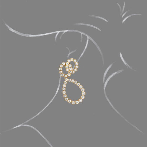 Verdura-Jewelry-Looped-Earring-Gold-Scale-Rendering