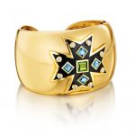 Verdura-Jewelry-Maltese-Cross-Cuff-Gold-Peridot-Blue-Topaz-Enamel-150x150