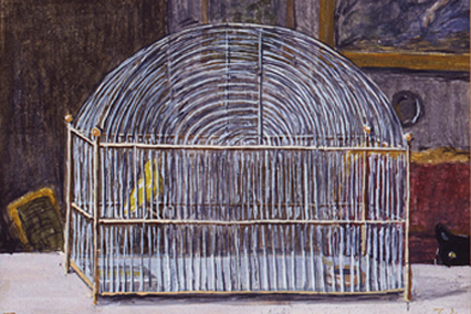 Verdura-Jewelry-Miniature-Painting-Birdcage